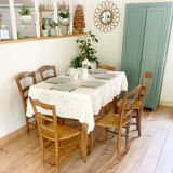 Set of 6 vintage farm chairs