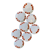 Vintage plates 60' floral orange