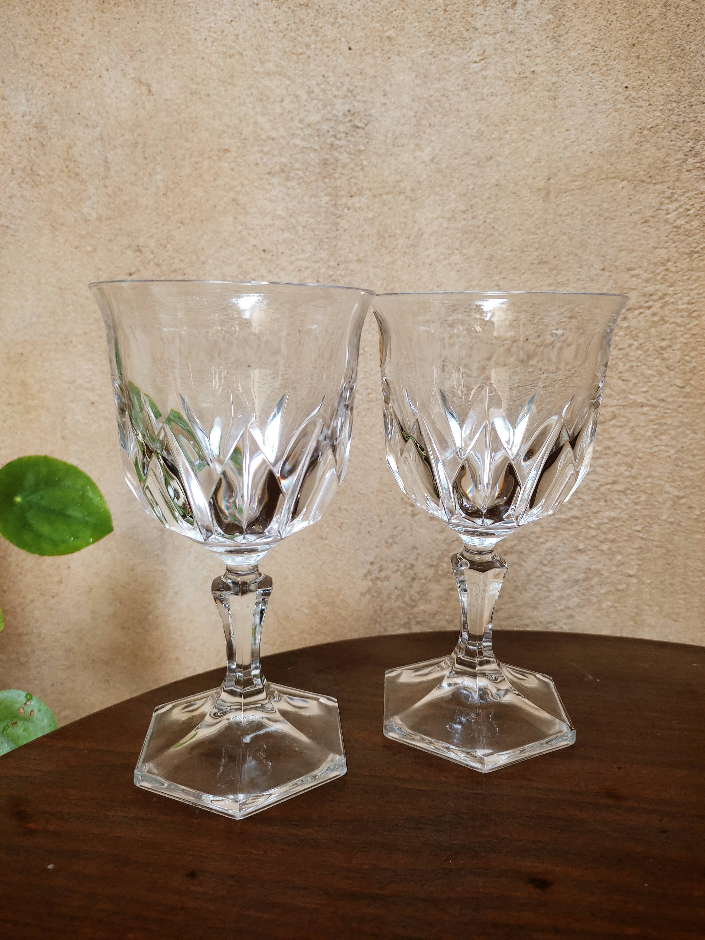 12 crystal water glasses Chaumont model