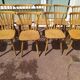 Set of 18 wooden bistro chairs - vintage - year 50 - 60