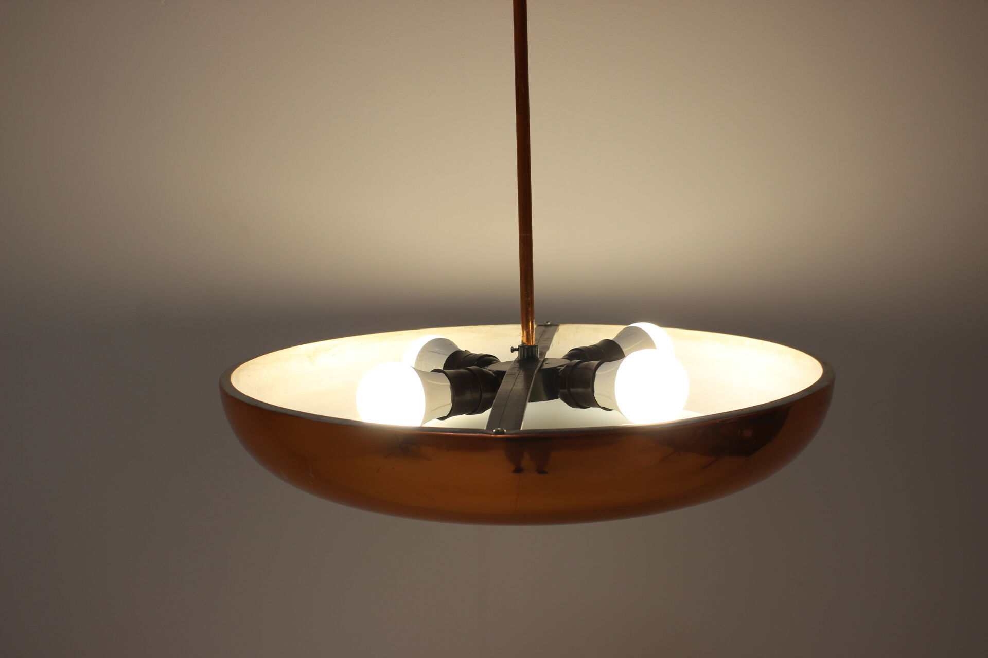 Bauhaus UFO Pendant by Josef Hurka for Napako, 1940s.