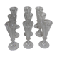 Baccarat 9 flutes a champagne en cristal XIXeme modele d'harcourt