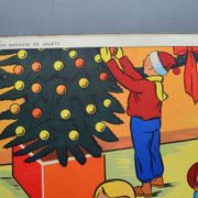 Rossignol educational school poster front and back "the fire" and "the toy store"