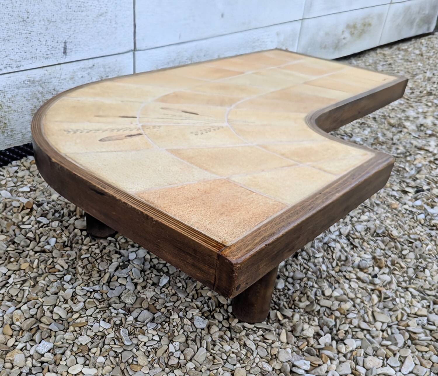 Vintage Vallauris Herbier Design Coffee Table Signed Barrois