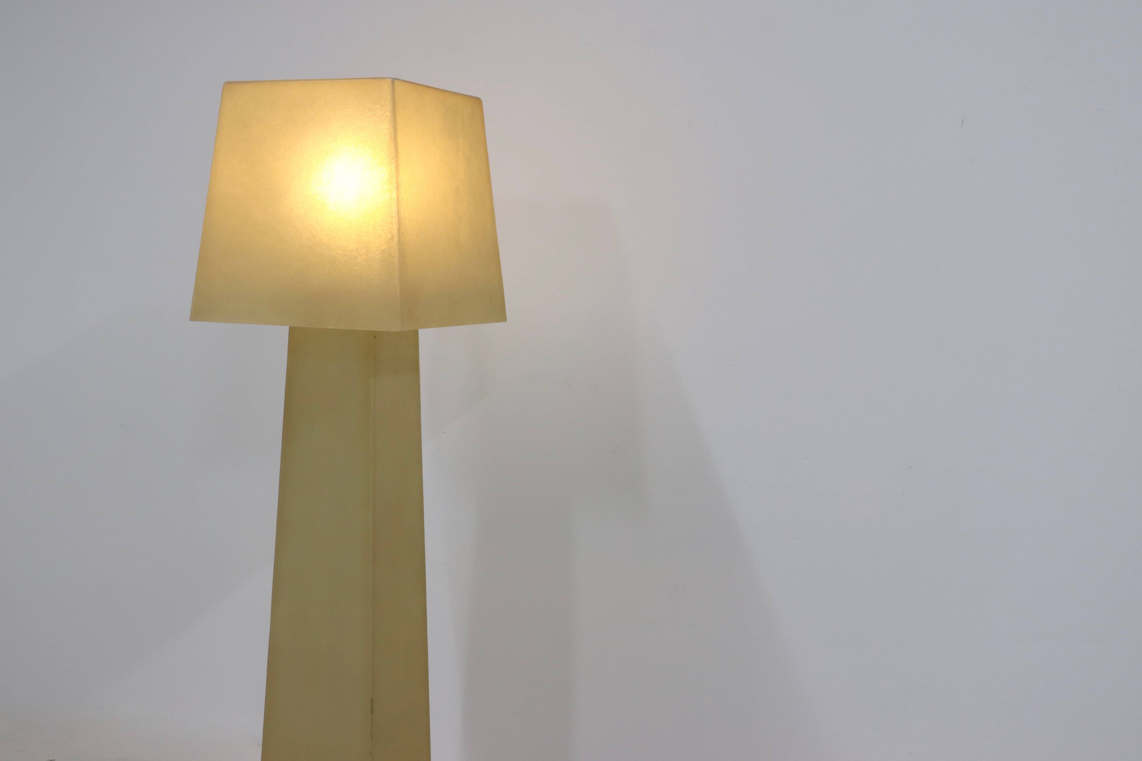 Large Decorative Fiberglass Floor Lamp 1980s