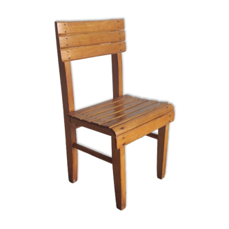 Children's chair in wooden slats