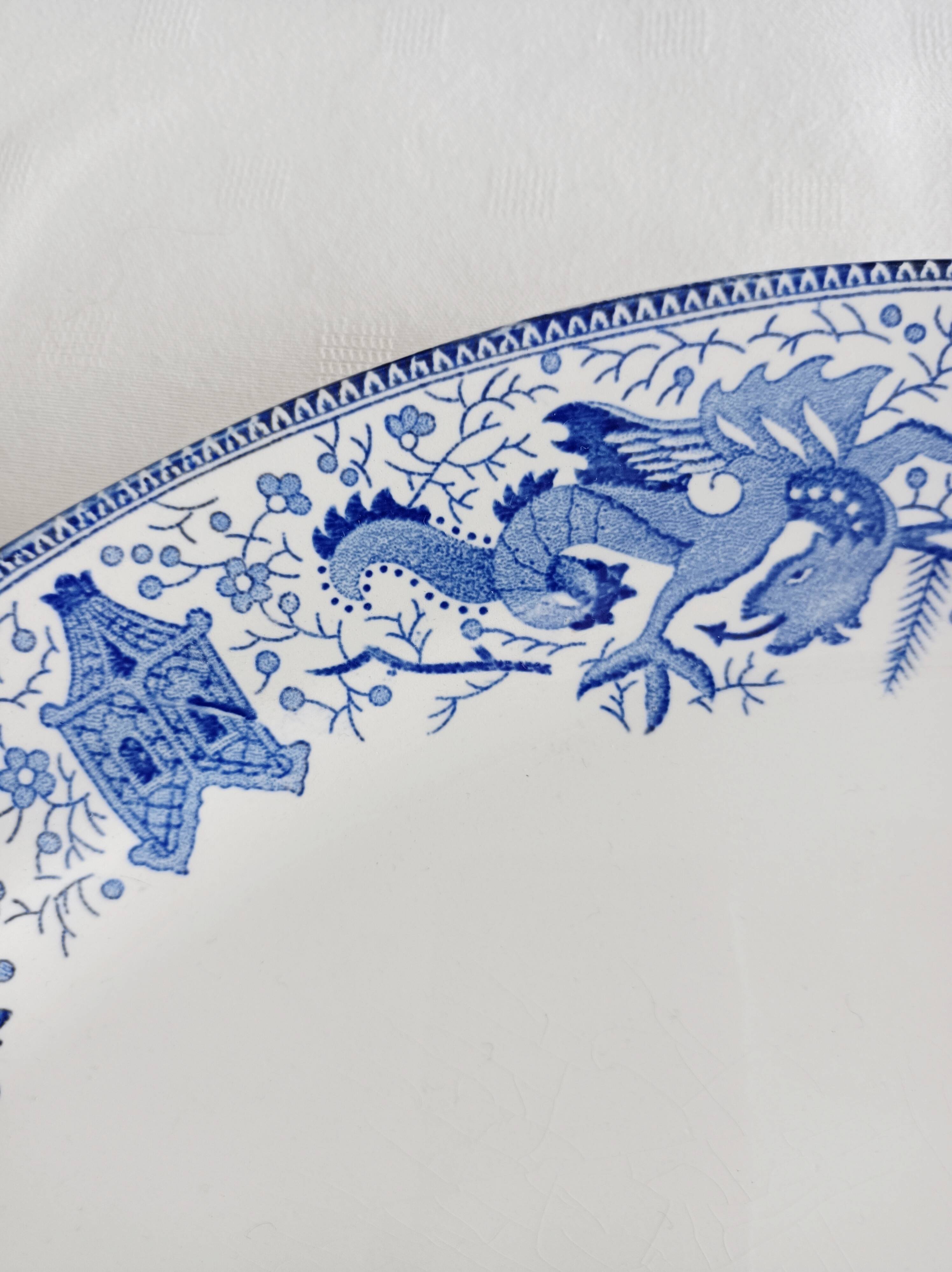 Boch la Louvière Dragon oval dish