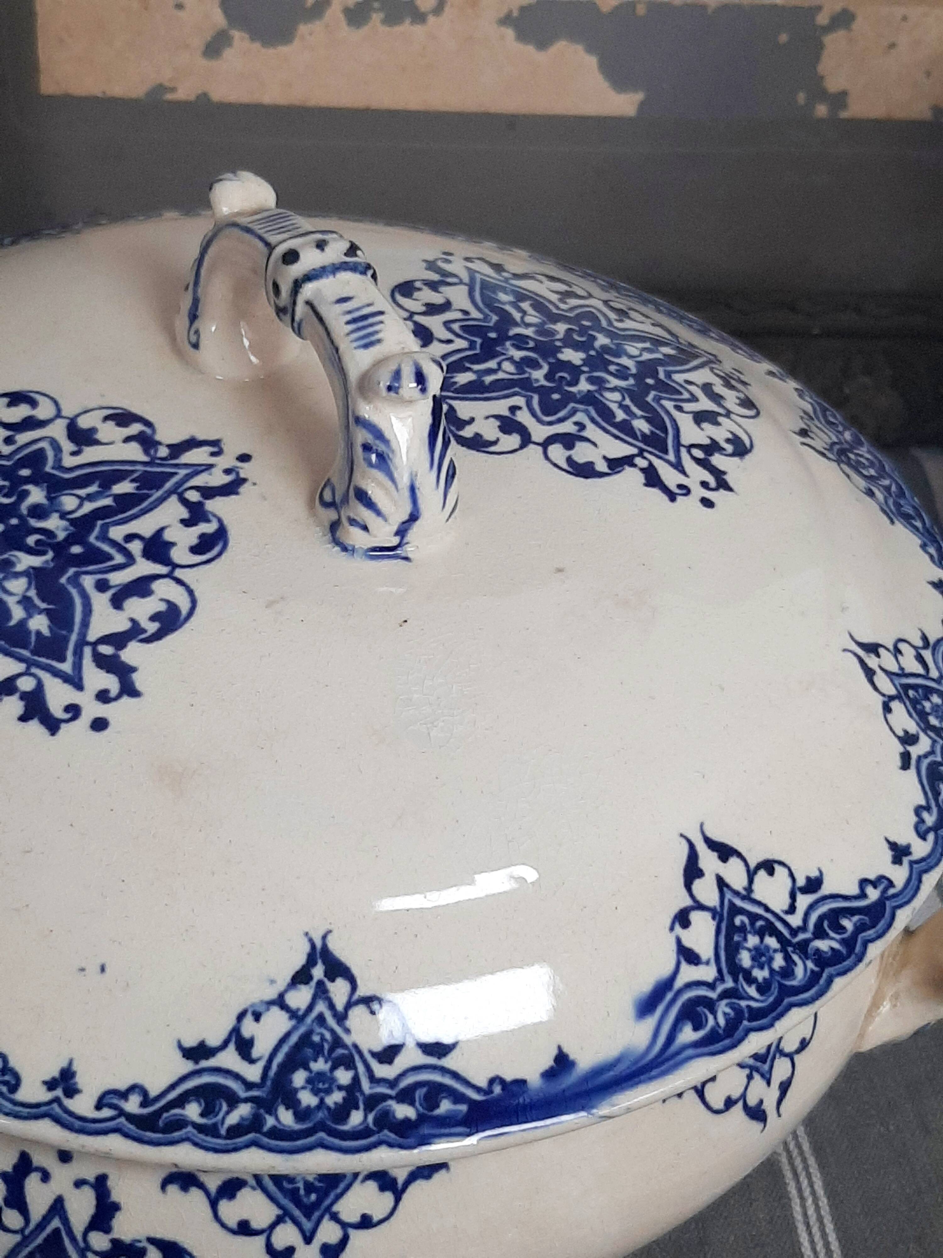 Ironstone soup tureen from the 19th century.