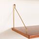 Danish mid century teak  floating shelves, set of 3 1960s