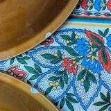 Set of 5 flat plates and 5 deep plates in ceramic