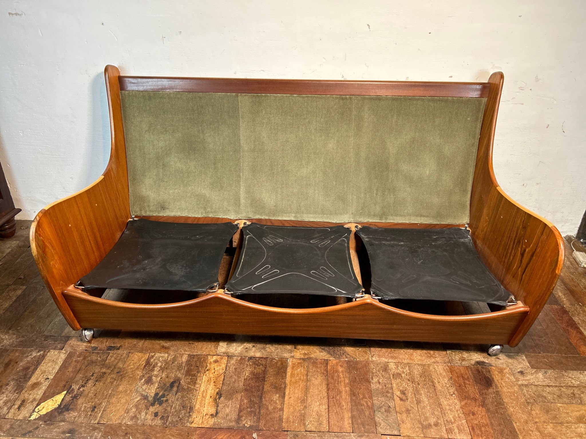 Mid century retro vintage teak sofa by GPlan 1960