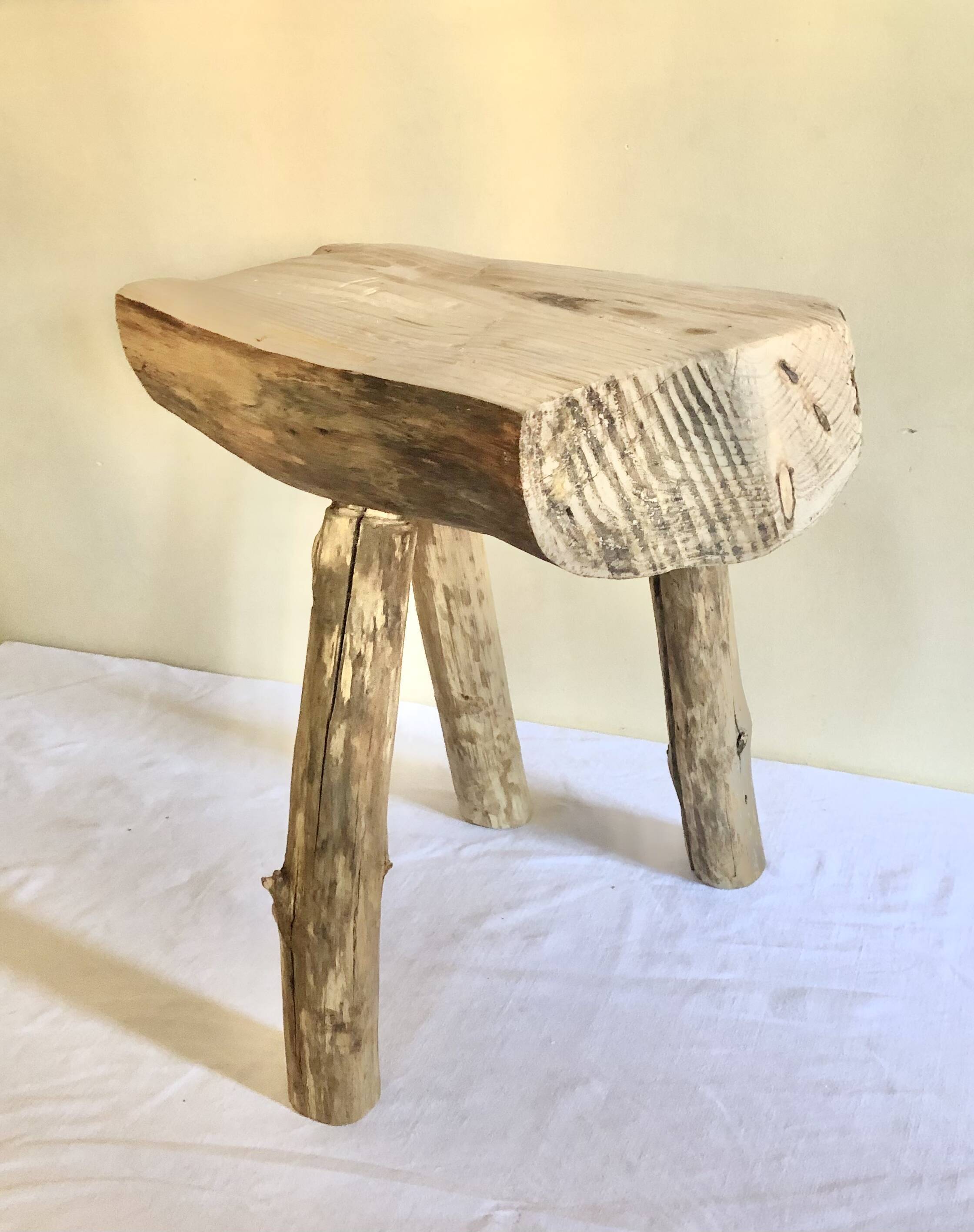 Brutalist tripod farm stool