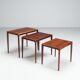 Johannes Andersen set of nesting tables in rosewood Silkeborg Denmark 1960