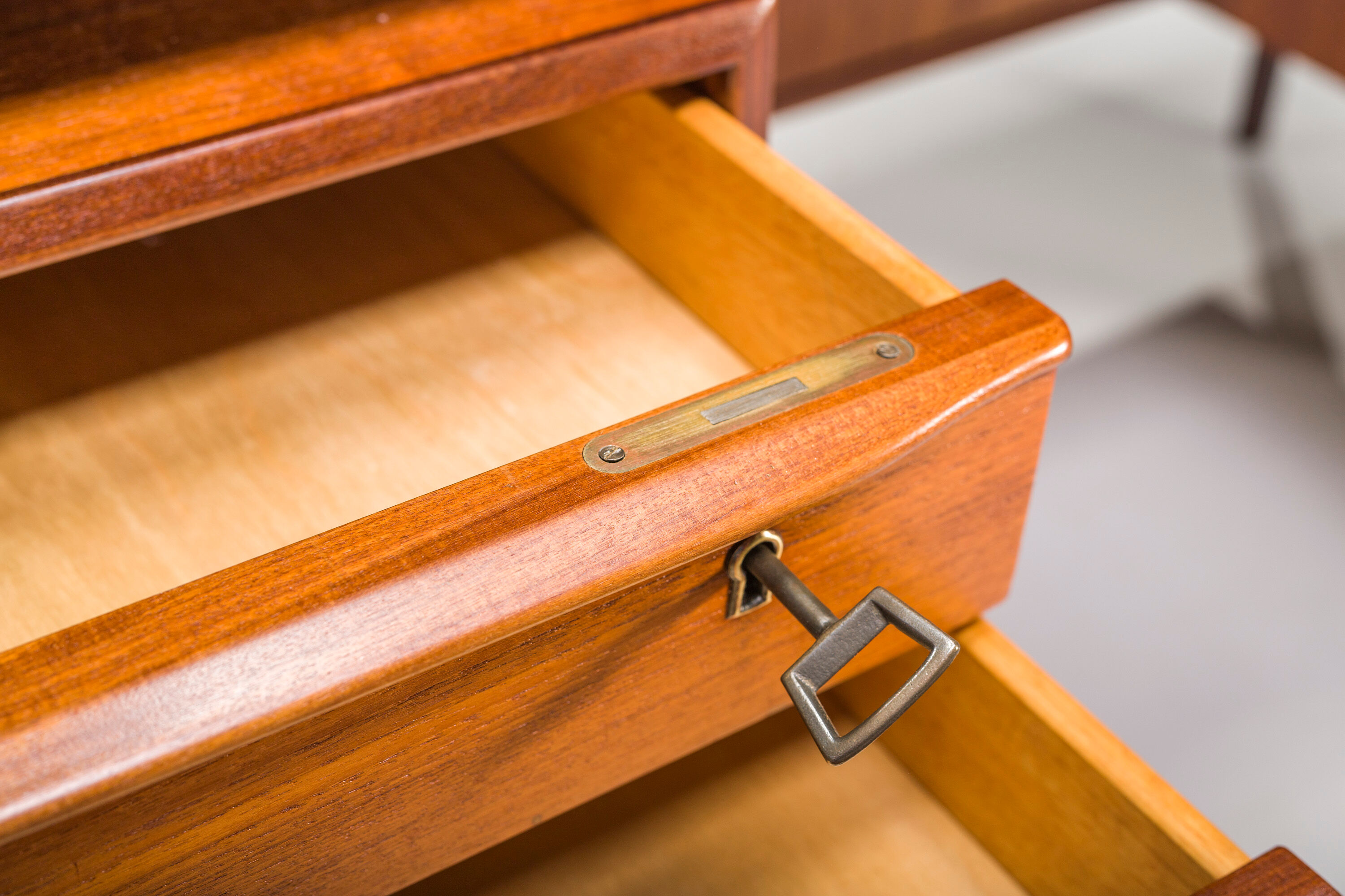 Danish teak desk by peter lovig nielsen for hedensted mobelfabrik, 1960