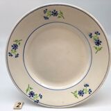 6 plates vintage niderviller model "blueberry"