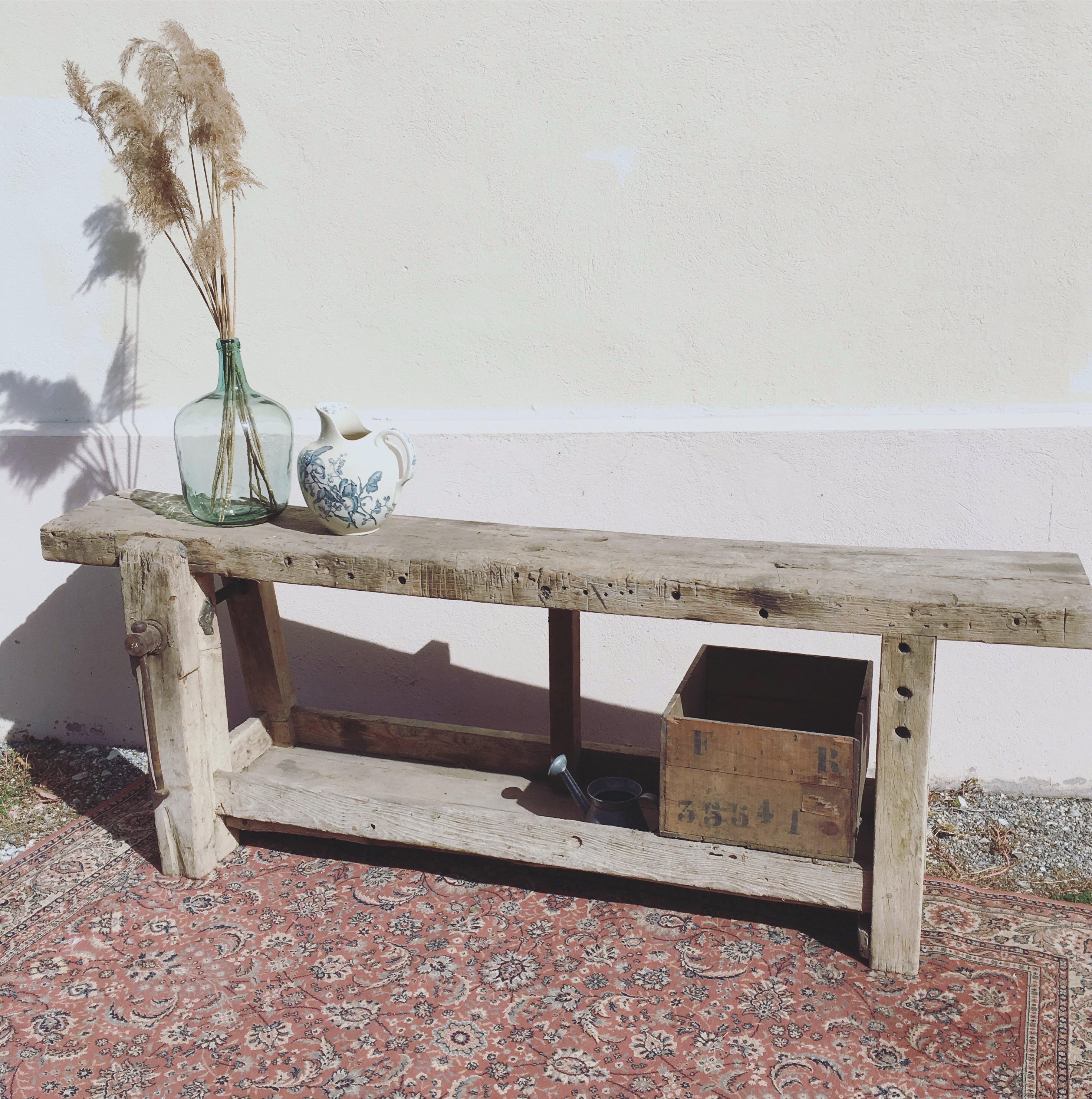 Old carpenter workbench