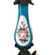 Art Nouveau Candle Holder Pair – Chiseled Metal and Hand-Painted Porcelain