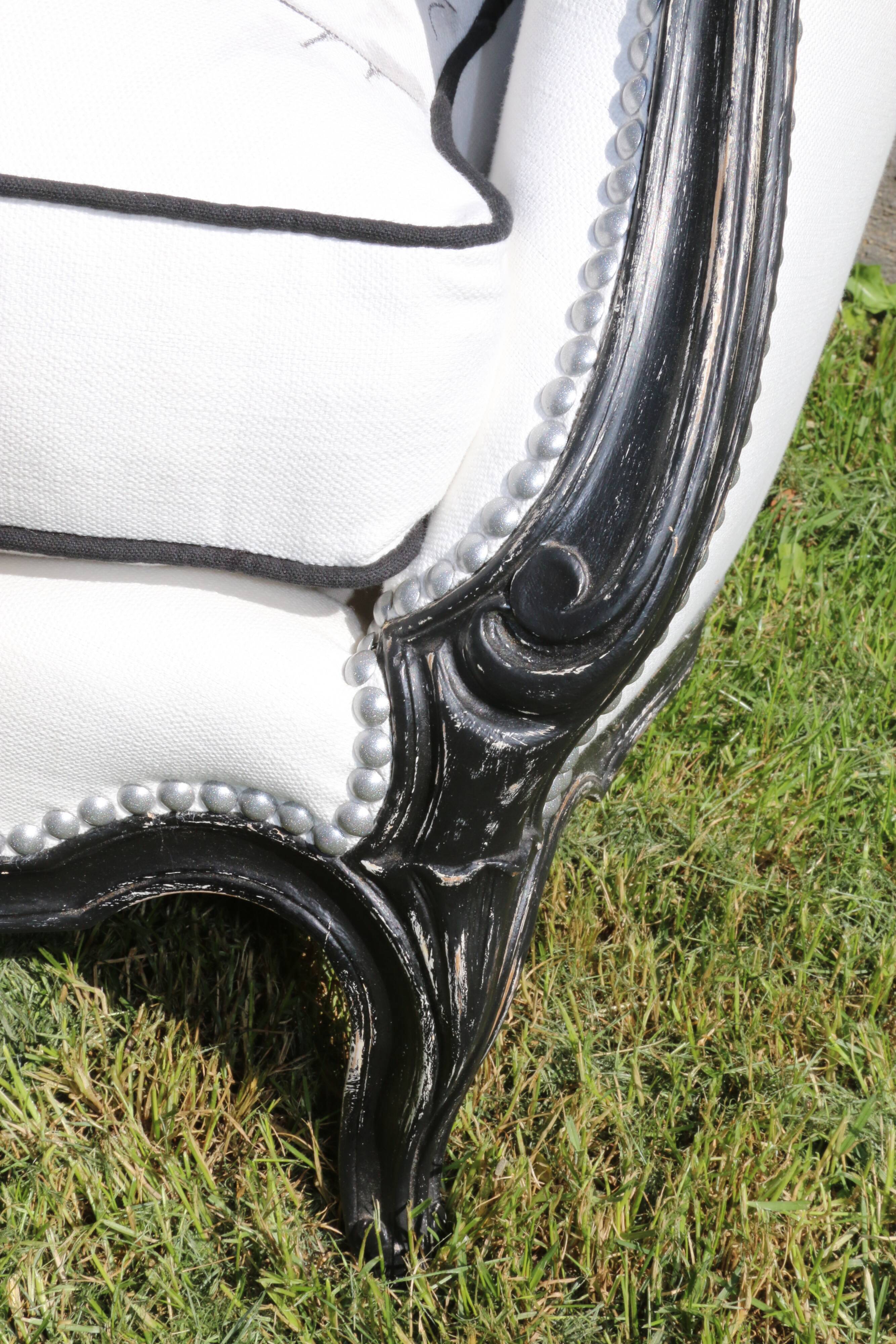 Louis XV style bergère revamped