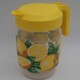 Carafe en verre citrons vintage