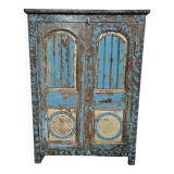 Ancienne armoire du Rajasthan en teck birman