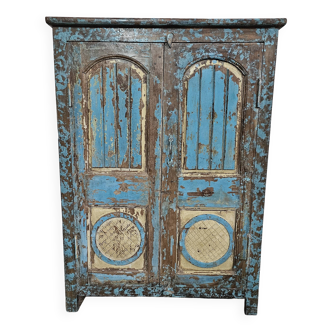 Ancienne armoire du Rajasthan en teck birman
