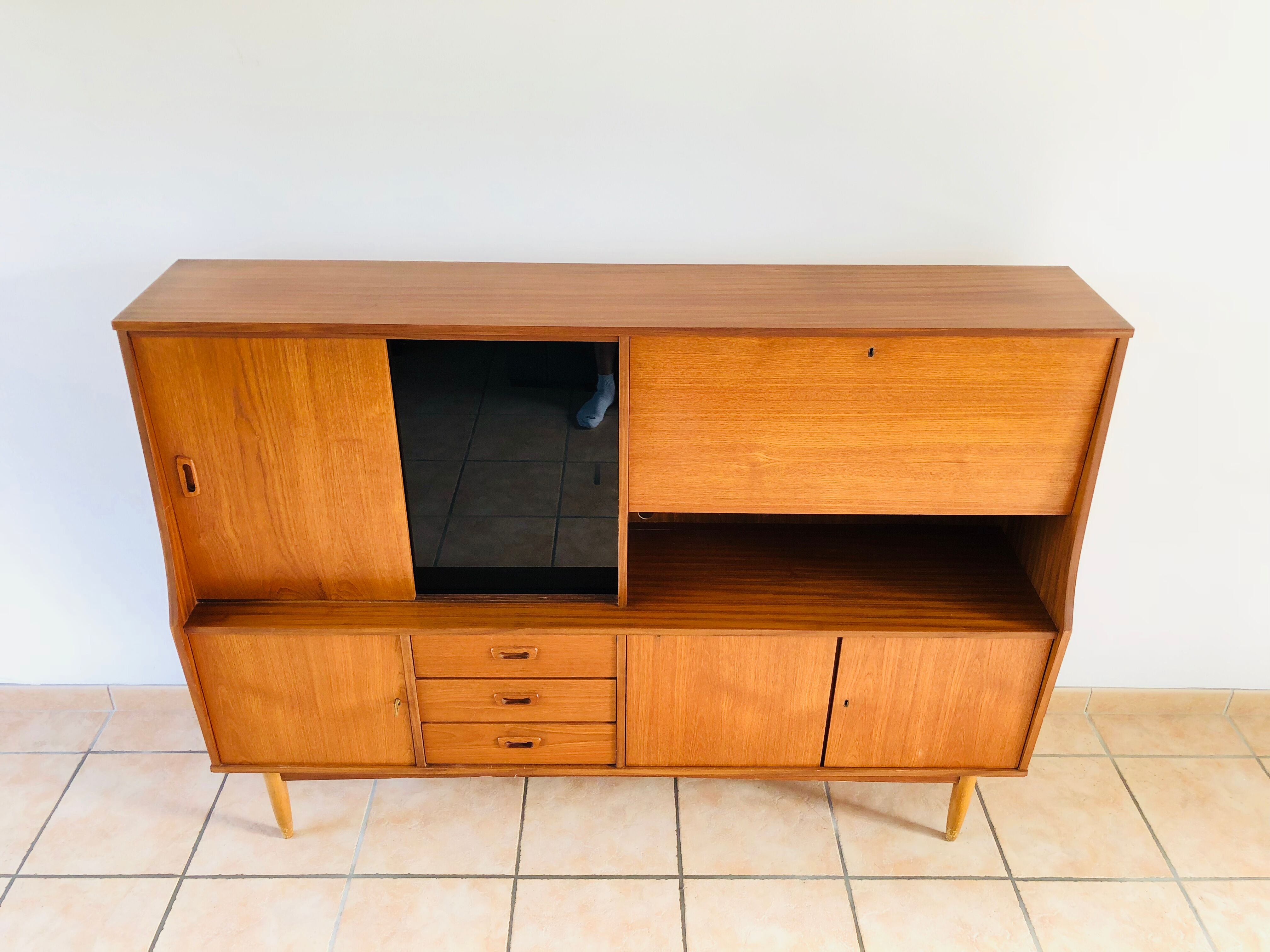 Scandinavian high teak enfilade 1960