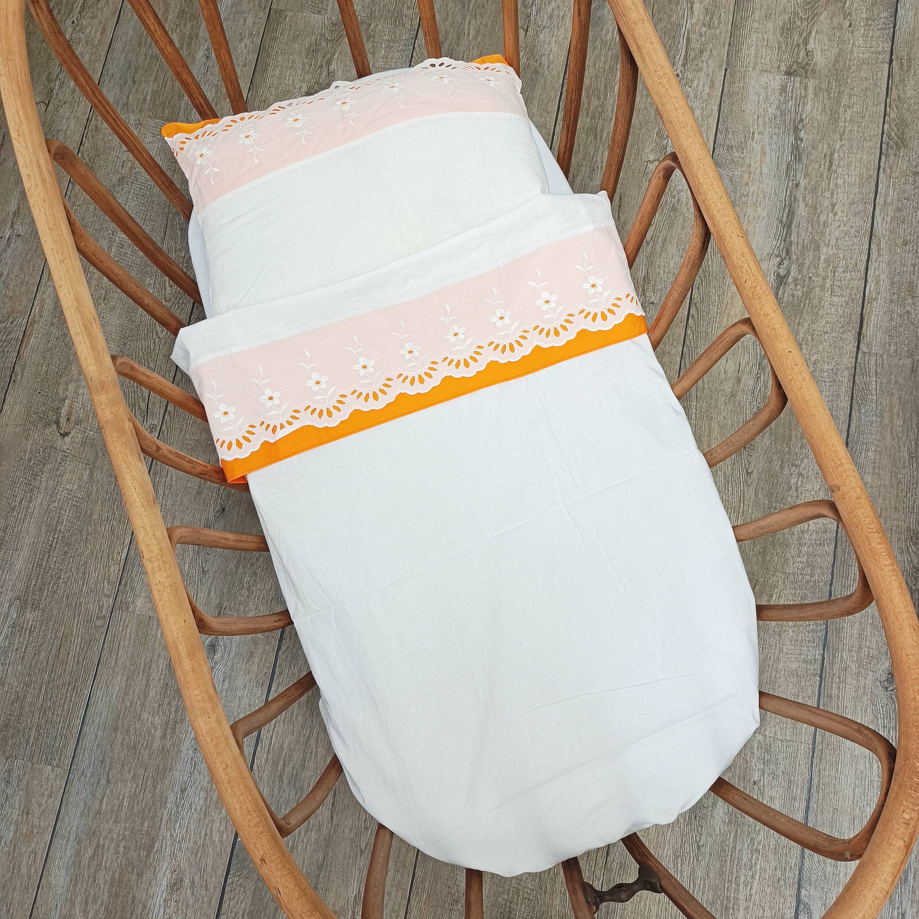 Vintage baby set, sheet + pillowcase