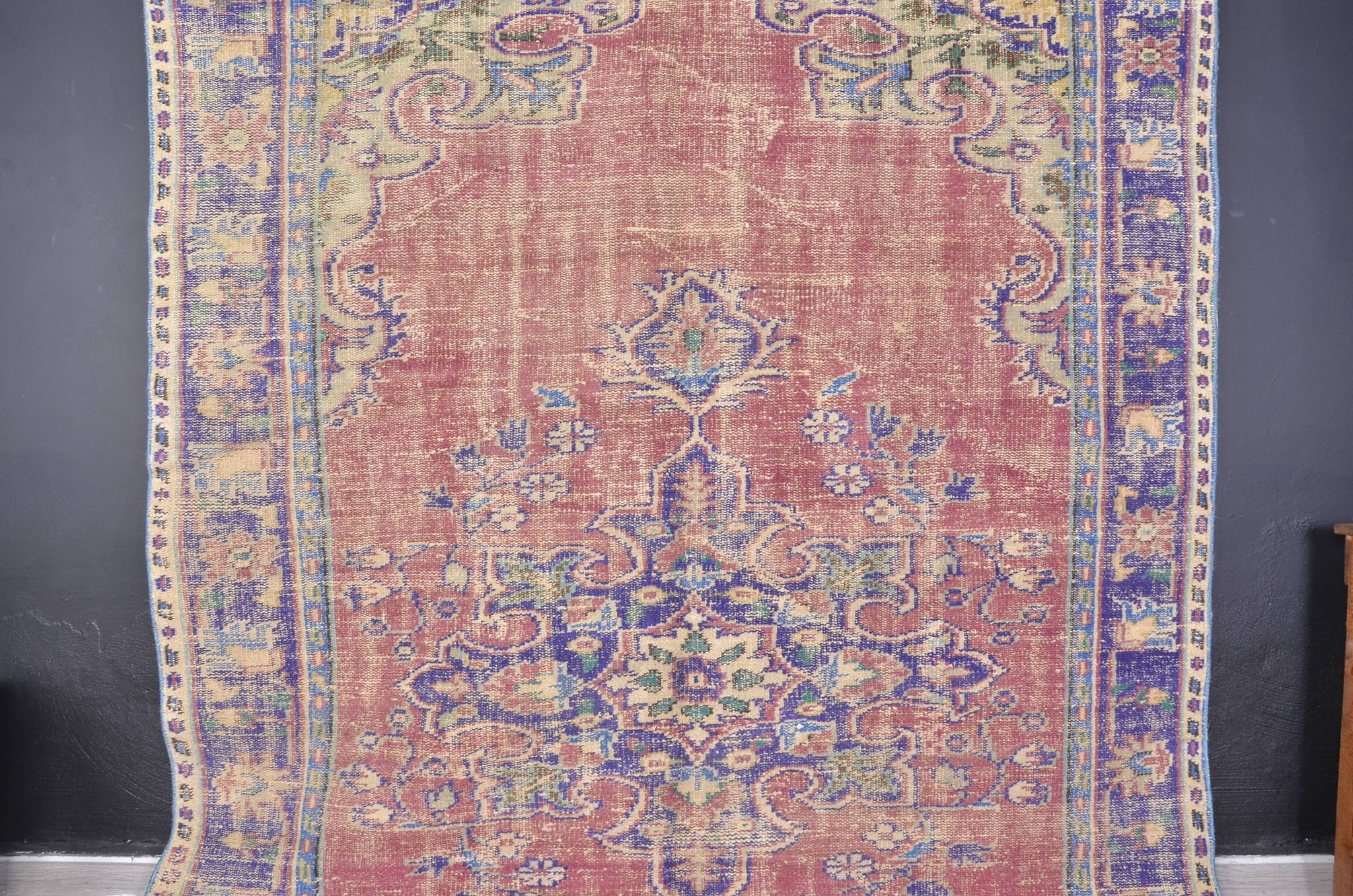 Tapis vintage en laine Oushak sku2303