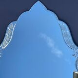 Mirror eventful shape bisauté carved chiseled Venetian mirror of Venice XXth