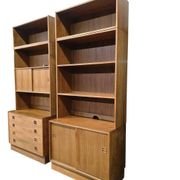 Étagère/bibliothèque/vitrine vintage en bois