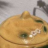 Ceramic lemon slip candy jar