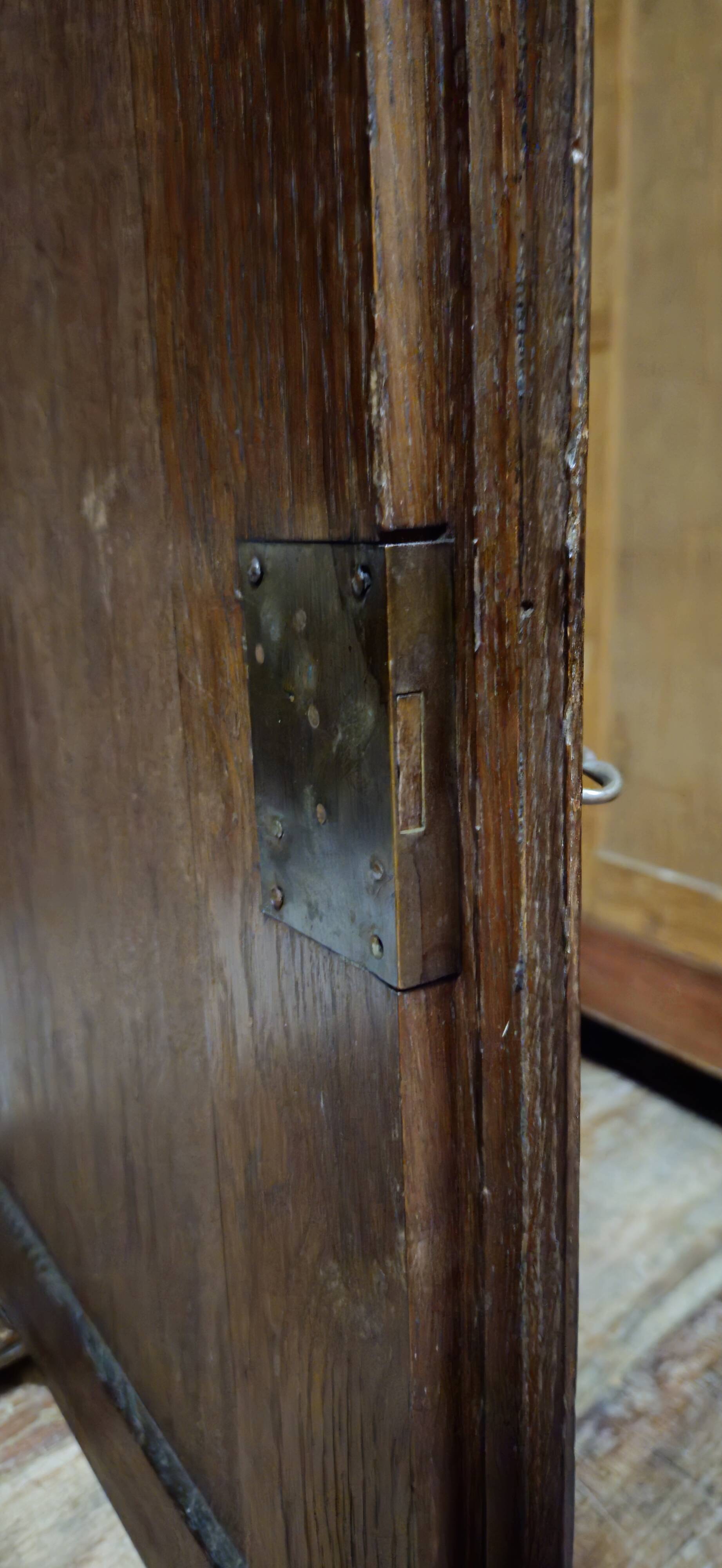 Buffet library two-body antique carved wooden.