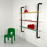Multicolored tubular wall shelf, 1980