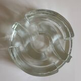 Glass tea light candle holder