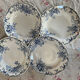 Set of 4 Hippolyte Boulenger ironstone soup plates