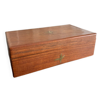 wooden and brass box