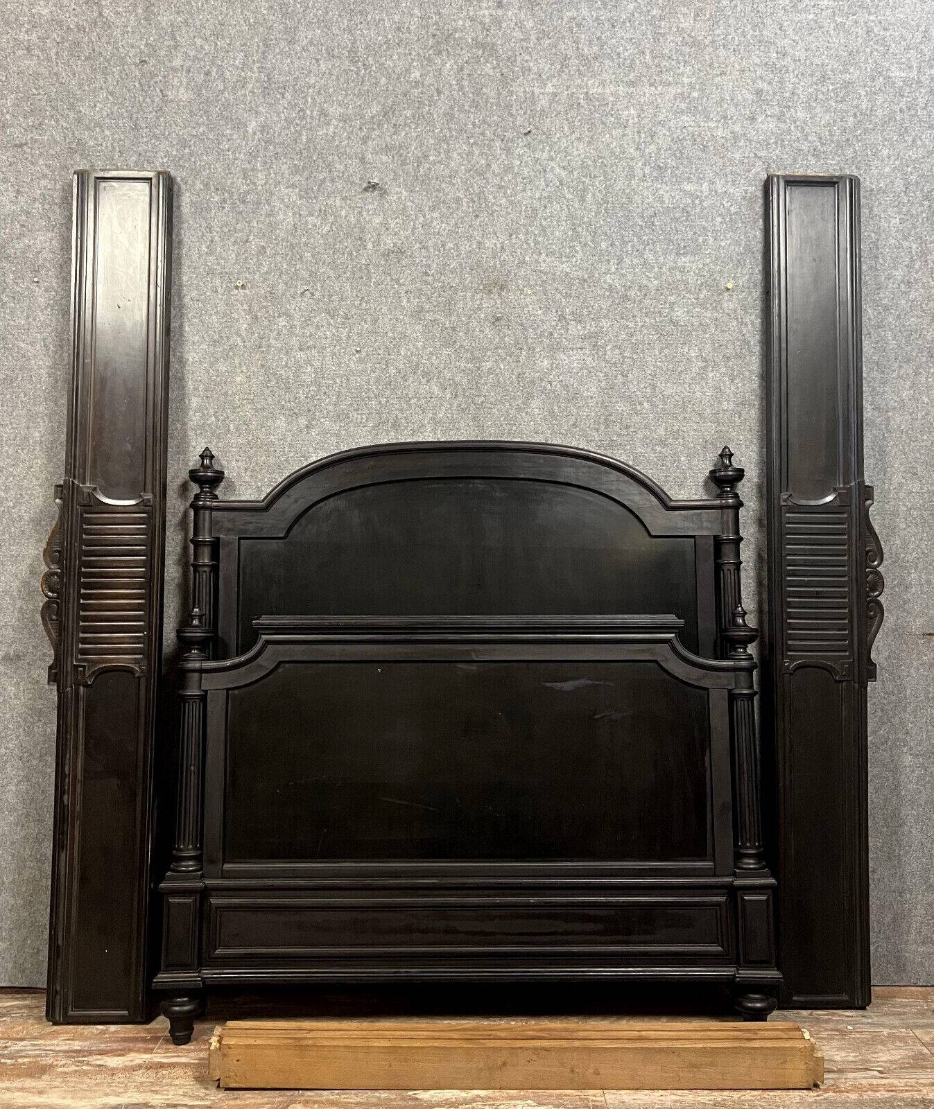 Napoleon III period center bed in lacquered wood circa 1850