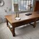 Solid walnut farmhouse castle table 1900 XXL