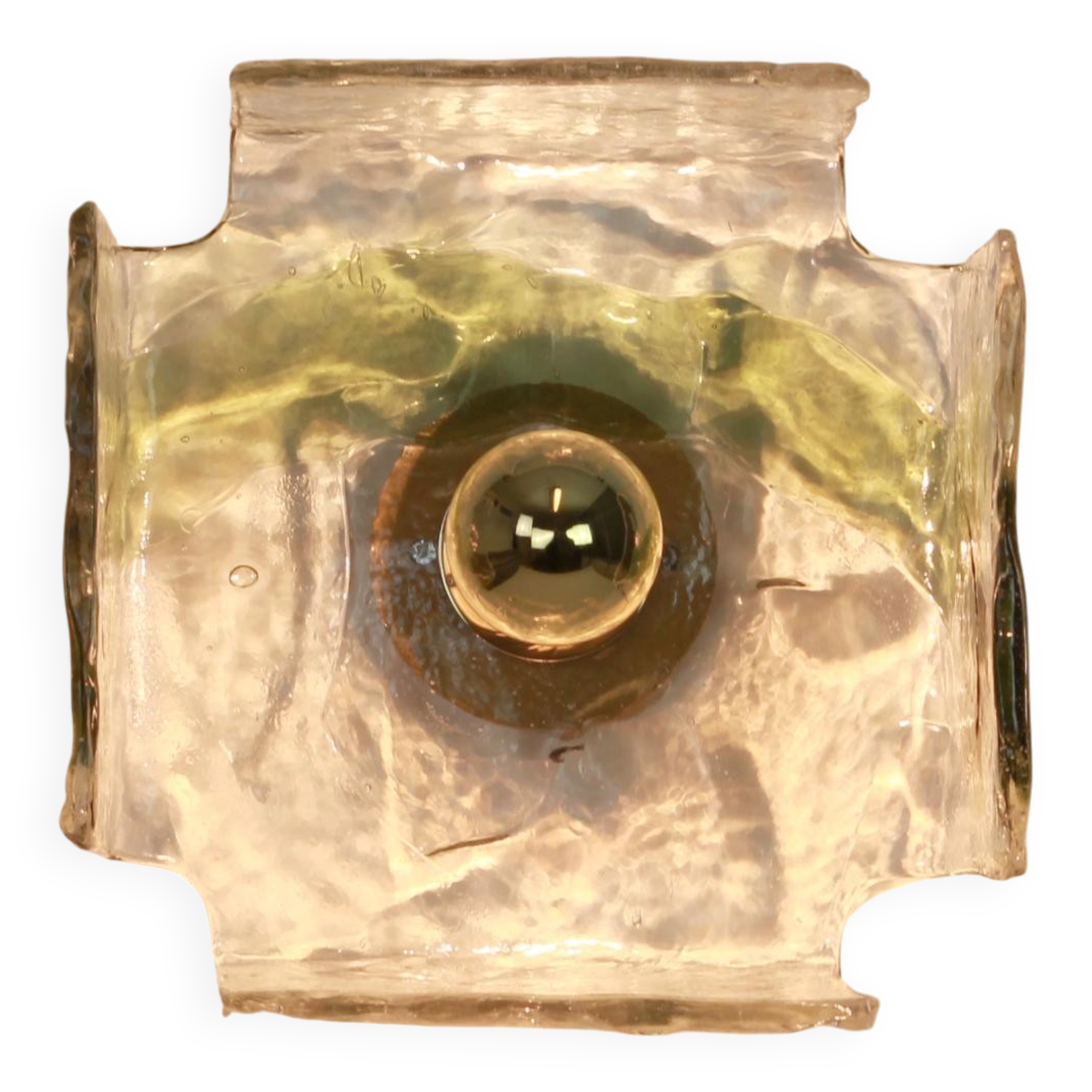 Glass wall sconces designed by Carlo Nason for Kalmar, 1960s.