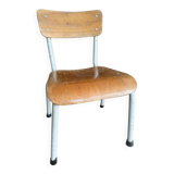 Old wooden and metal children's school chair
