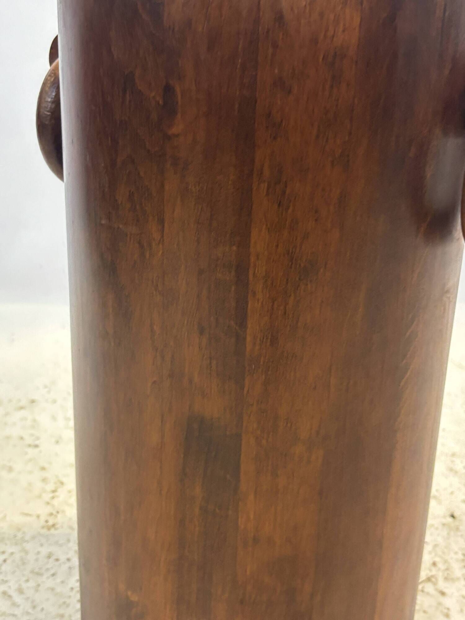 Vintage Wooden Cylinder Umbrella Stand, 1960s minimalist design
