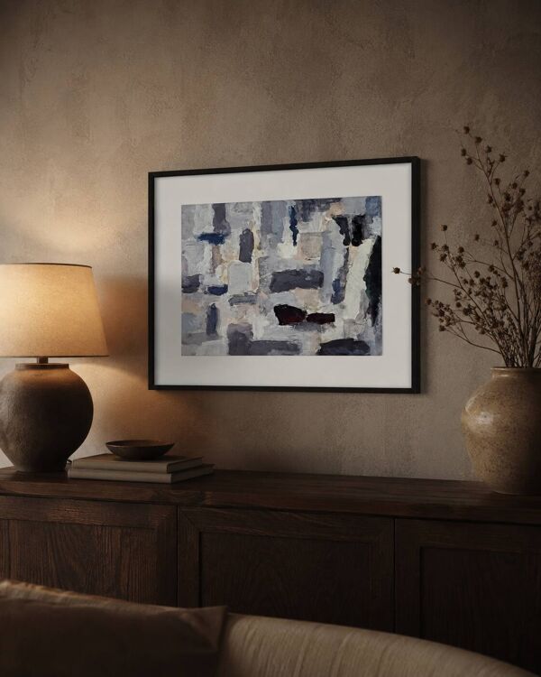 Peinture abstraite originale – composition minérale –Nicolas de Stael