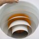 XL Verona Pendant by Svend Middelboe - 1980s Scandinavian  - White/Yellow