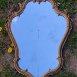 Baroque mirror in gilded wood 87x54cm