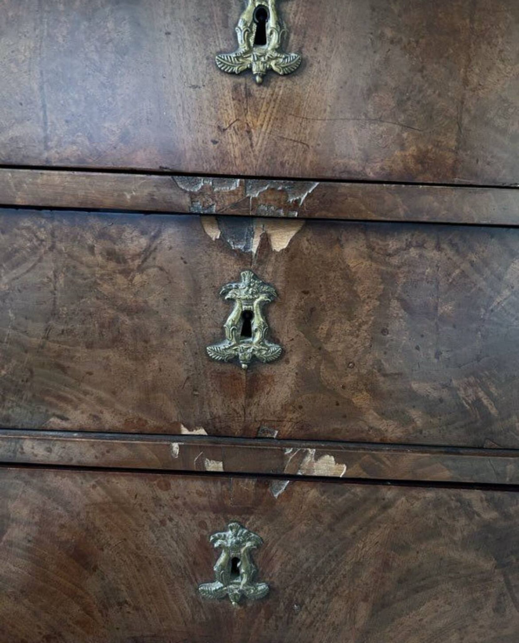 Commode Empire plateau en acajou et marbre