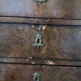 Empire chest of drawers with mahogany and marble top