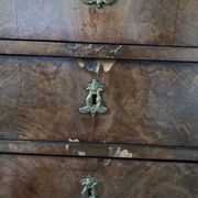 Commode Empire plateau en acajou et marbre