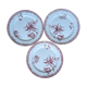 Three Fontanges Sarreguemines flat plates