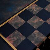 Grande table basse échiquier en acajou, goût Jansen – 2ème partie XXe