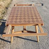 Art Deco table in solid walnut
